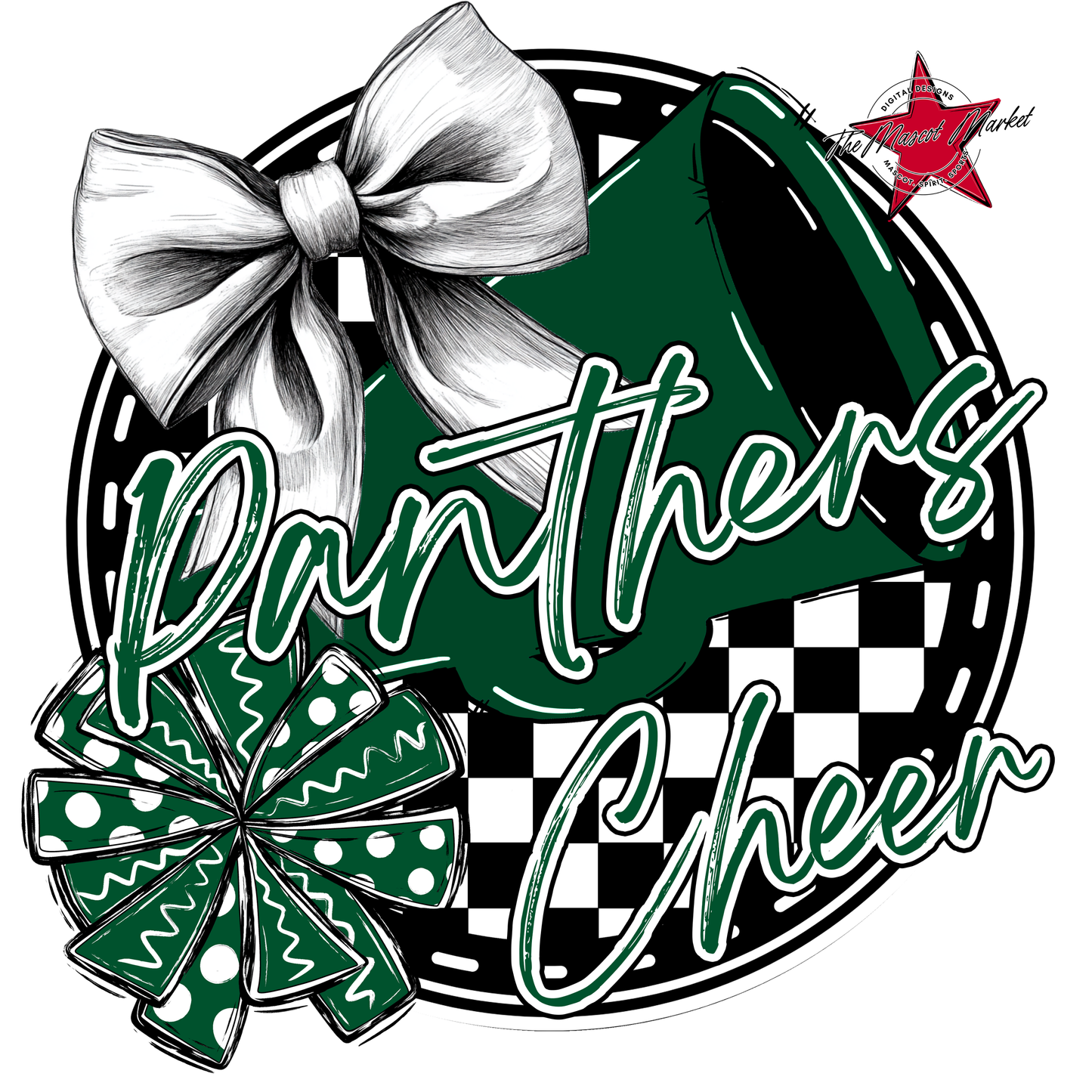 Panthers Circle Cheer Design-Green
