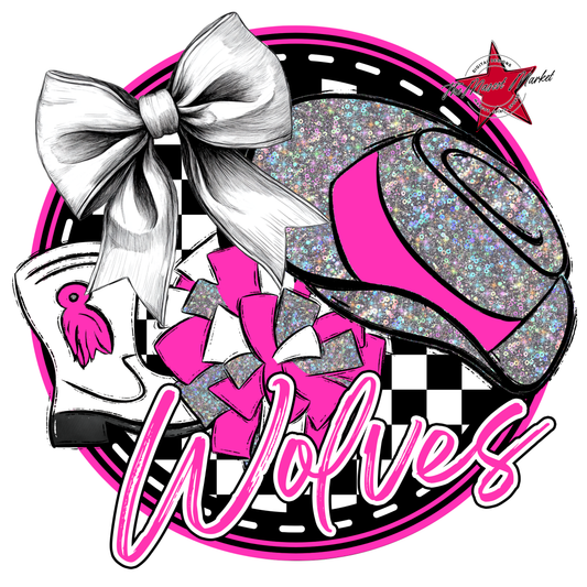 Wolves Circle Drillteam Design-Pink