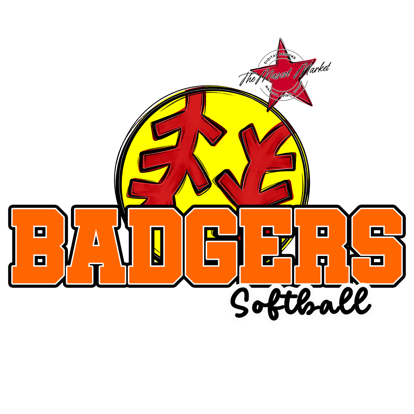 Badgers Varsity Softball Design-Orange