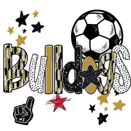 Bulldogs Soccer Scrape-Gold