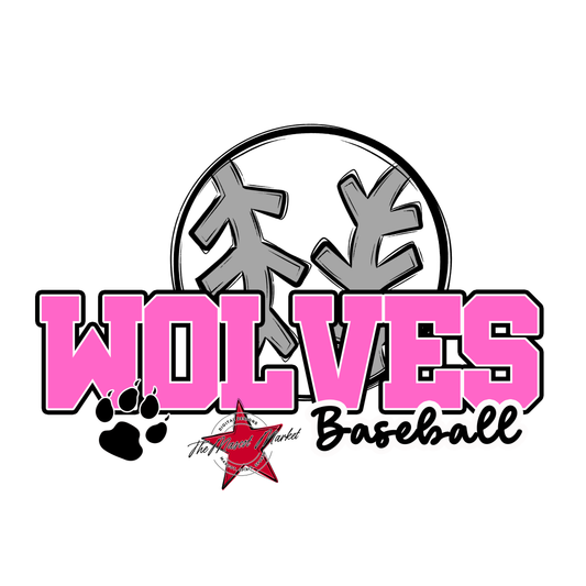 Wolves Varsity Baseball-Baby Pink