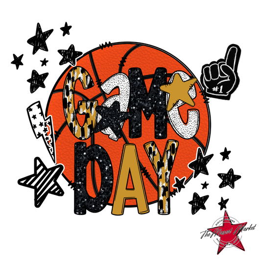 Basketball Game Day Scrape-Gold