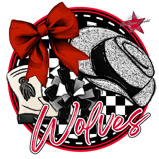 Wolves Circle Drillteam Design-Red