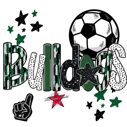 Bulldogs Soccer Scrape-Green