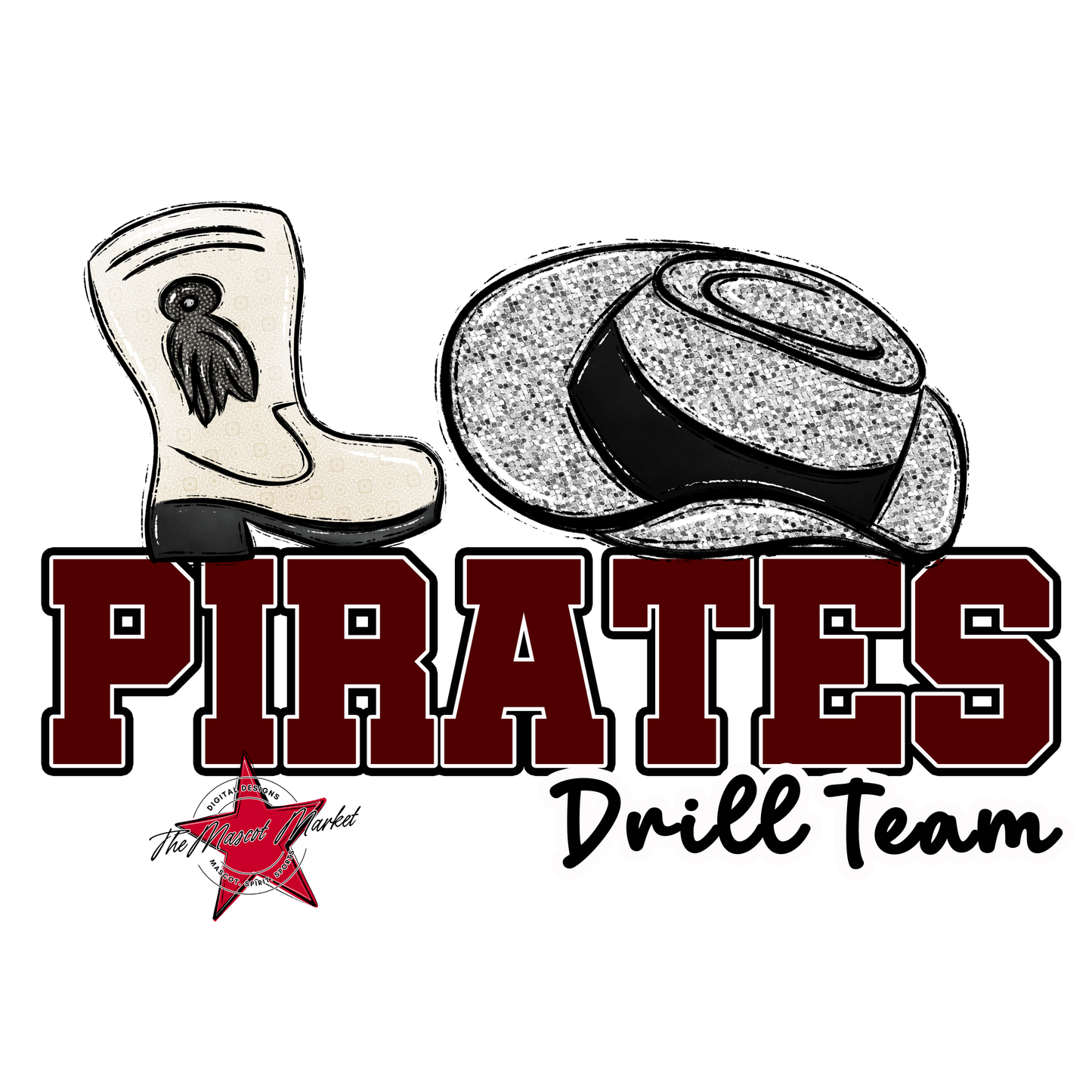 Pirates Varsity Drillteam-Maroon