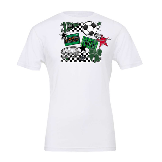 Soccer Checkers Spirit Design-Green