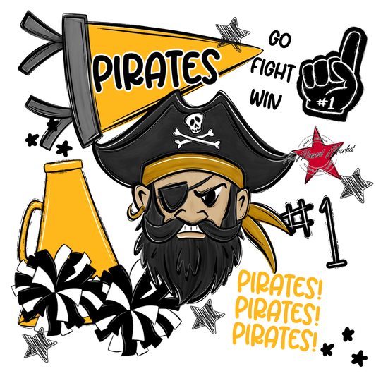 Pirates Spirit Design-Yellow