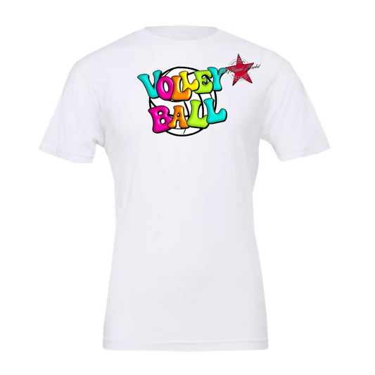 Retro Volleyball Design-Neon