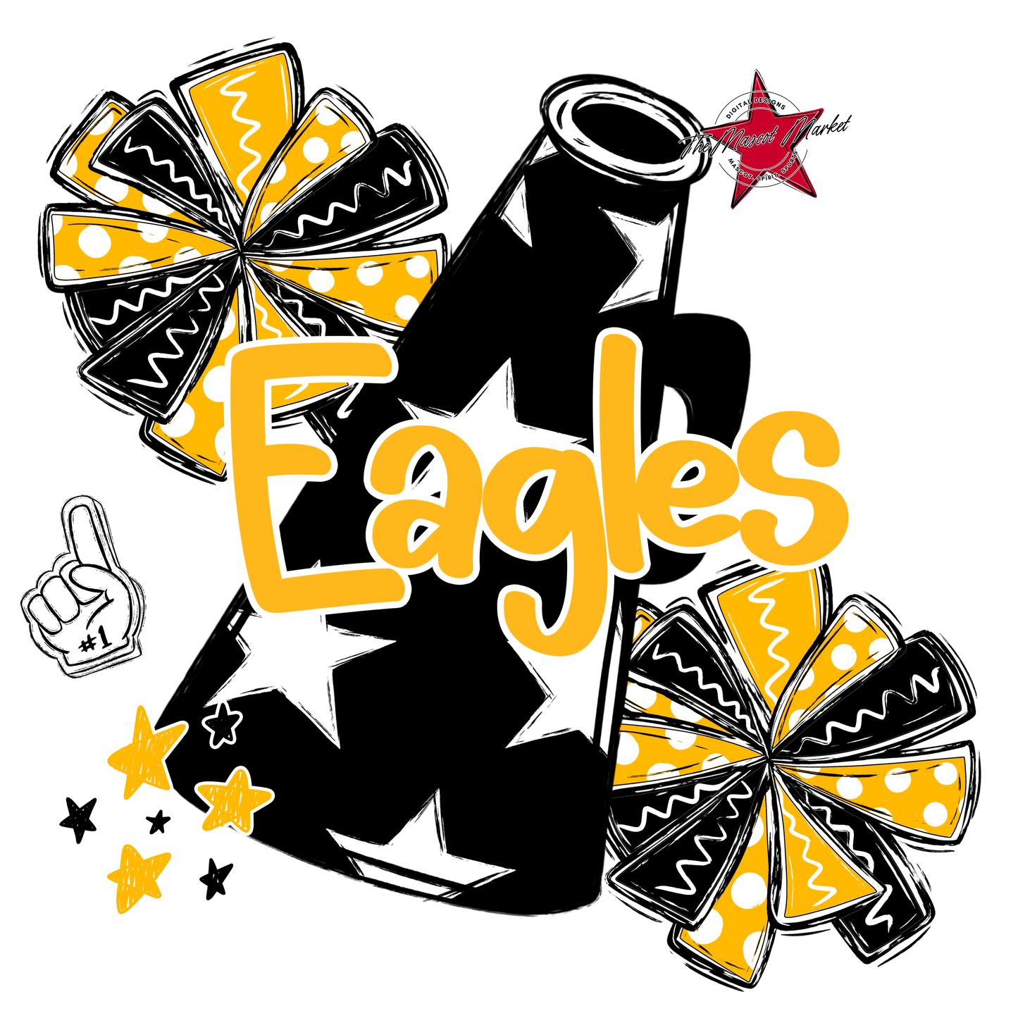 Eagles Alpha Cheer Megaphone-Yellow