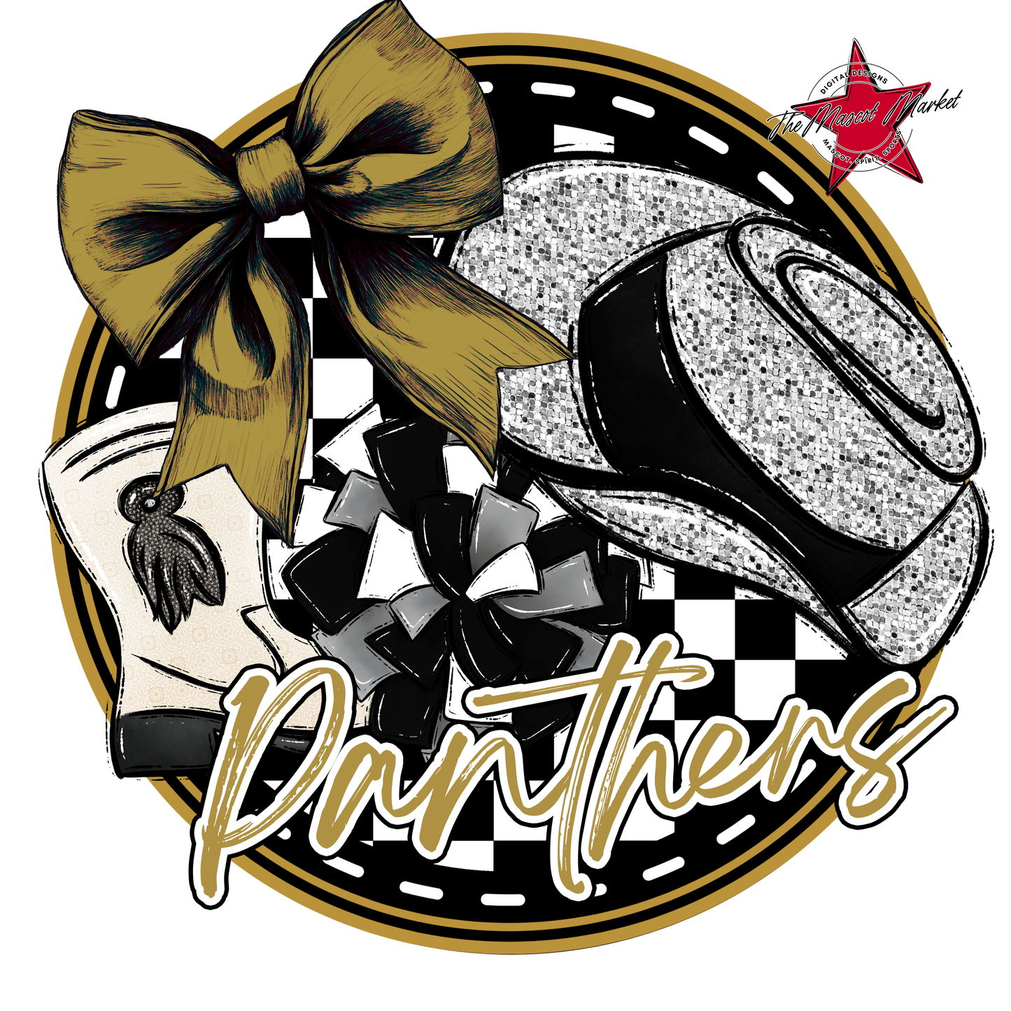 Panthers Circle Drillteam Design-Gold