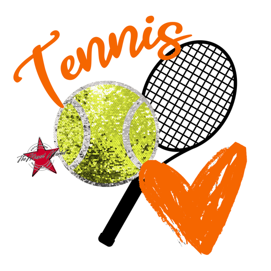 Sequins Tennis Design-Orange