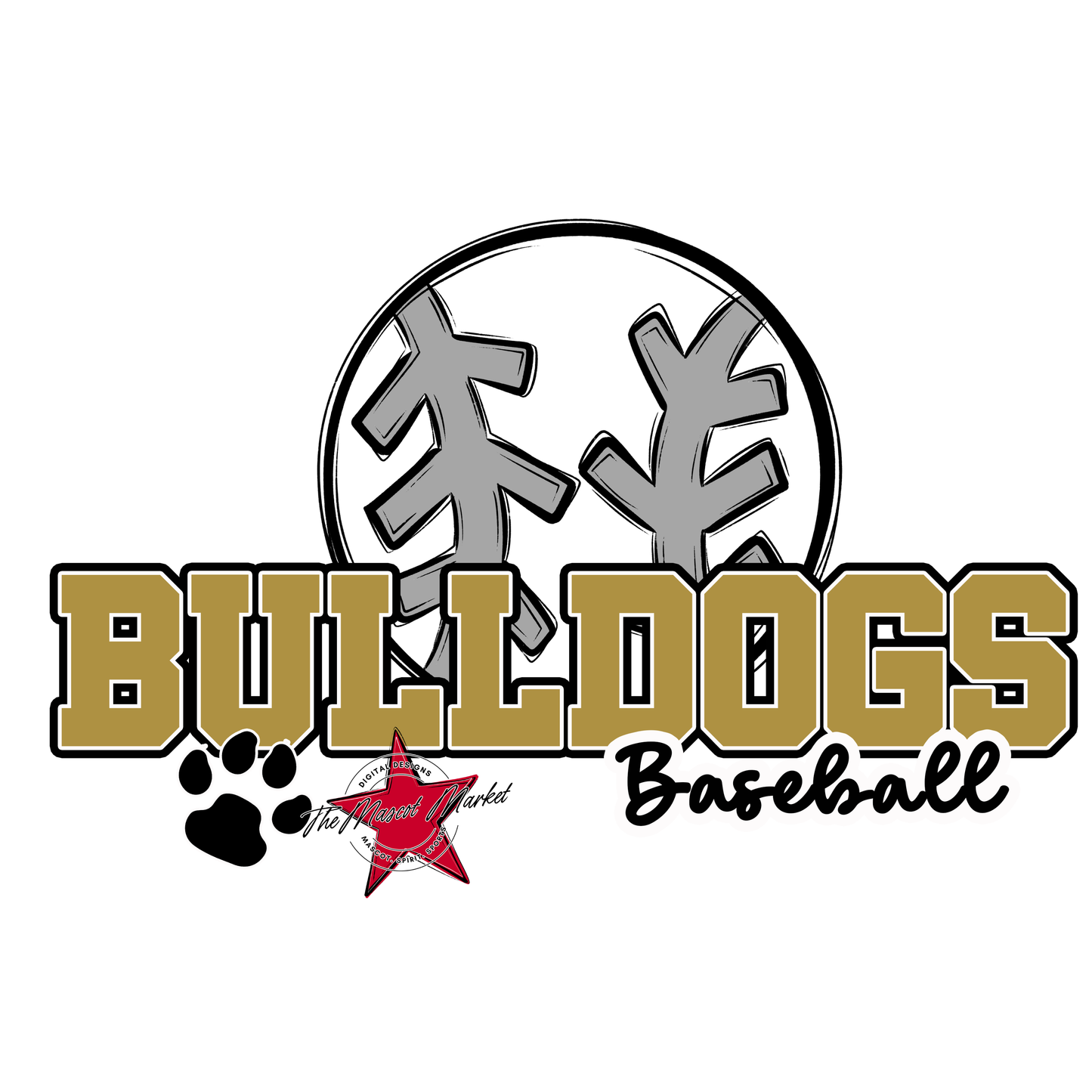 Bulldogs Varsity Baseball-Gold