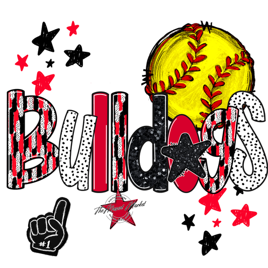 Bulldogs Softball Scrape-Red