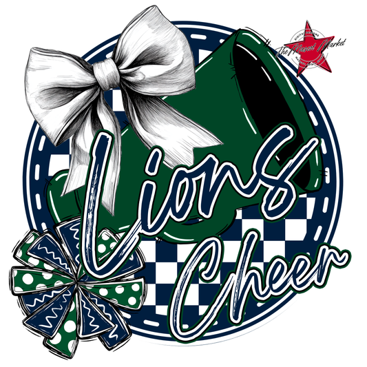 Lions Circle Cheer Design-Navy-Green