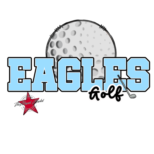 Eagles Varsity Golf Design-Columbia Blue