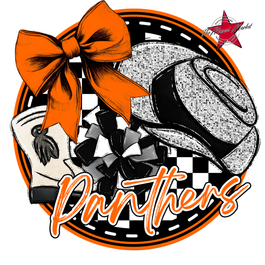 Panthers Circle Drillteam Design-Orange