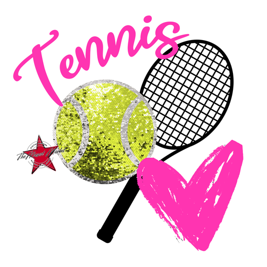 Sequins Tennis Design-Pink