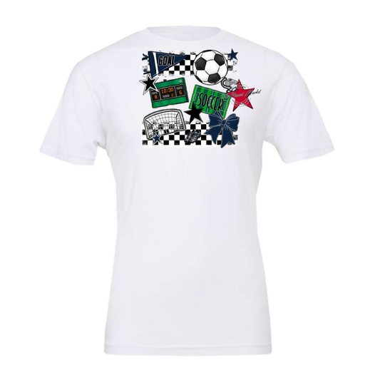 Soccer Checkers Spirit Design-Navy