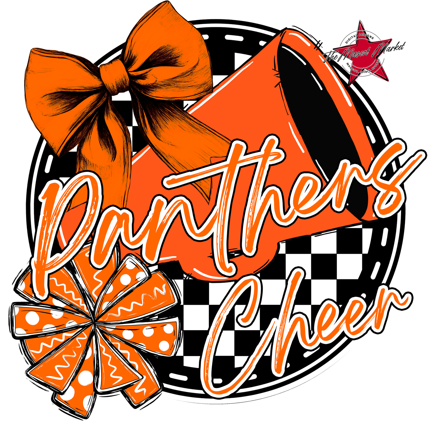 Panthers Circle Cheer Design-Orange