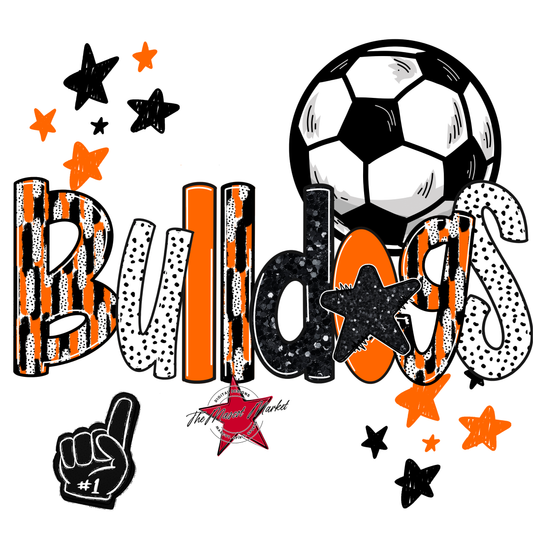 Bulldogs Soccer Scrape-Orange