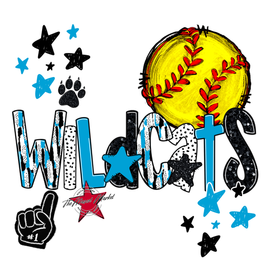 Wildcats Softball Scrape-Carolina Blue