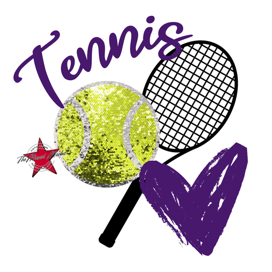 Sequins Tennis Design-Purple