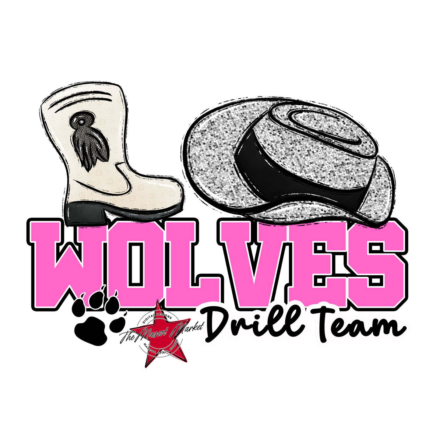 Wolves Varsity Drillteam-Baby Pink