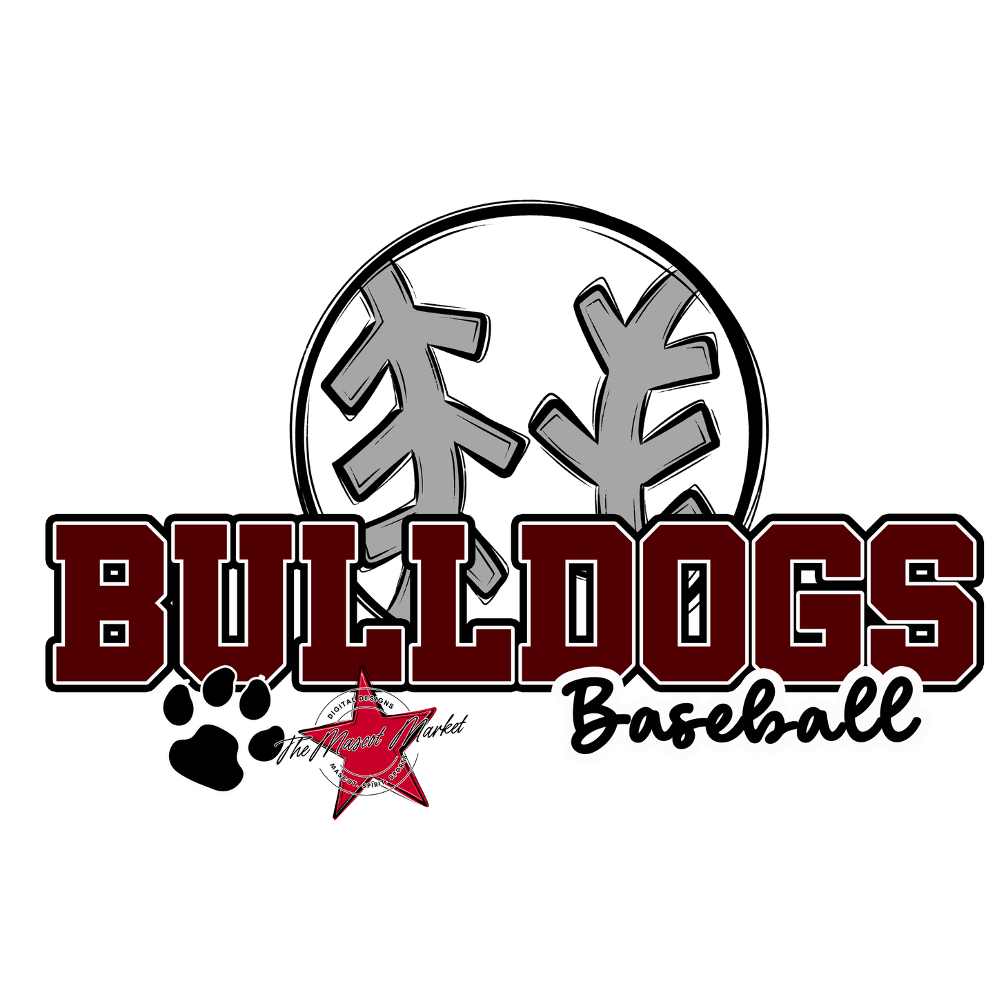 Bulldogs Varsity Baseball-Maroon