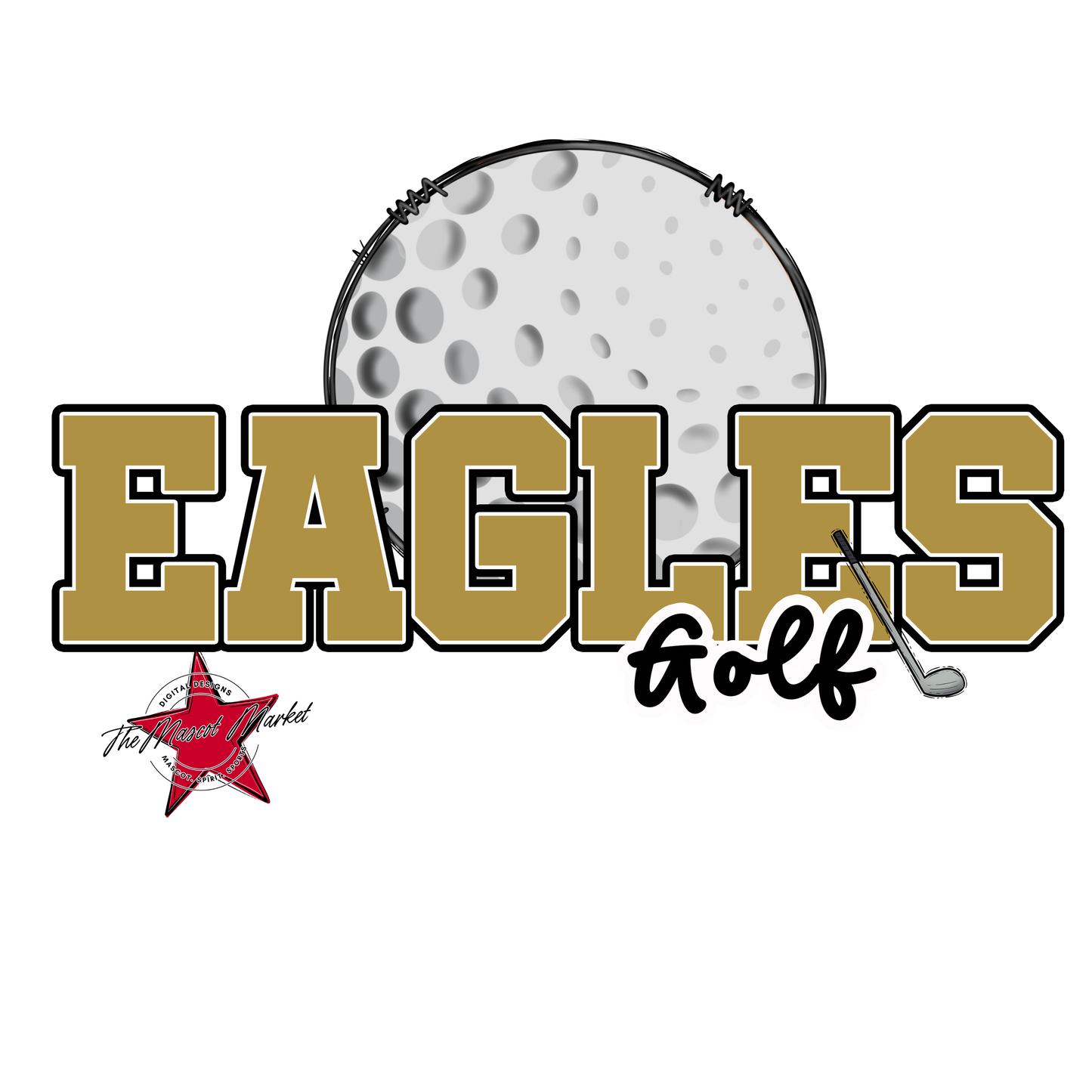Eagles Varsity Golf Design-Gold