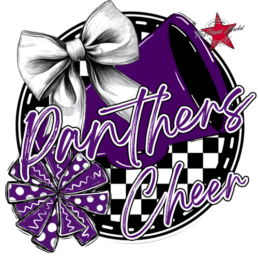 Panthers Circle Cheer Design-Purple