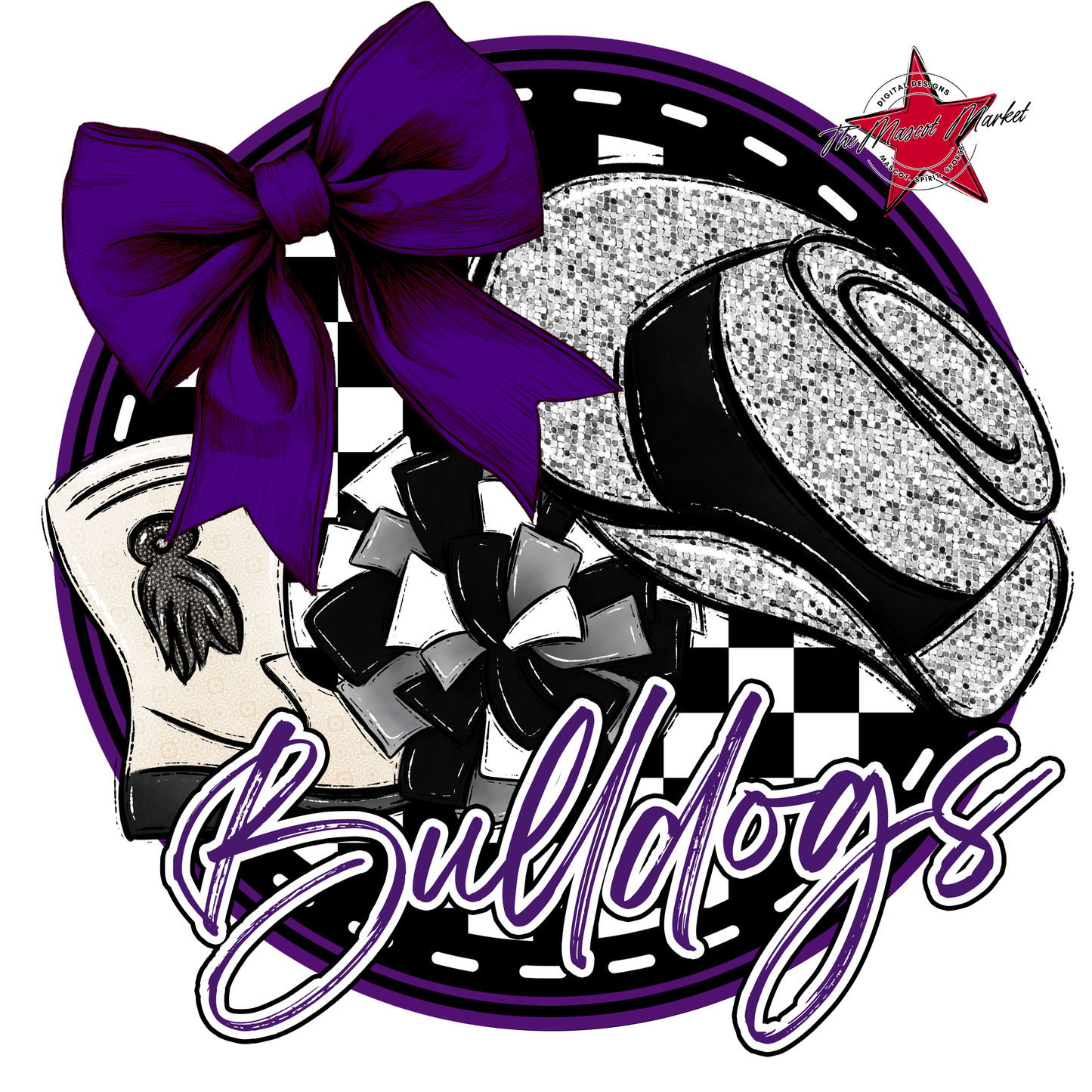 Bulldogs Circle Drillteam Design-Purple