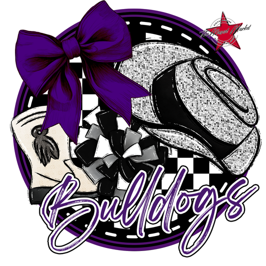 Bulldogs Circle Drillteam Design-Purple