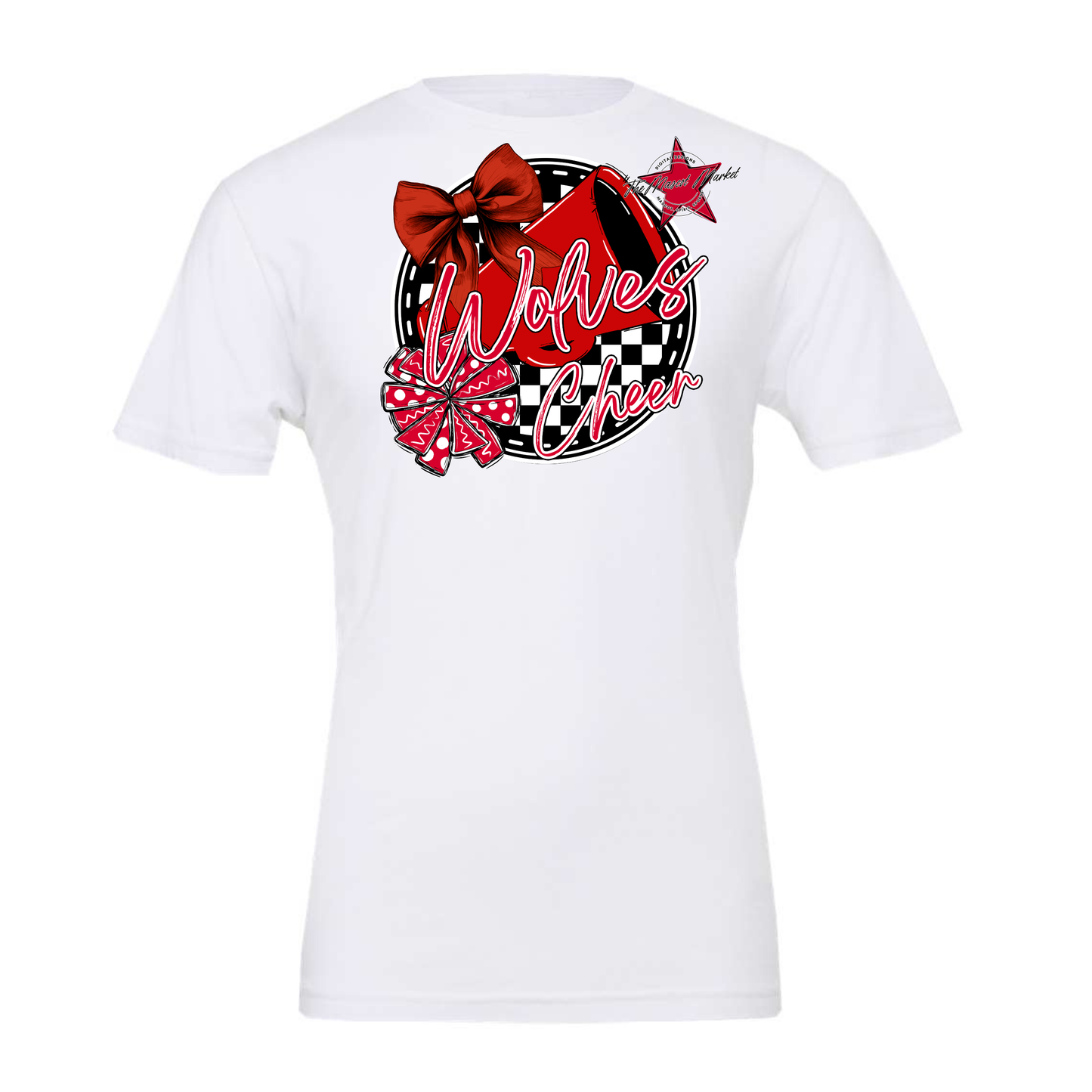 Wolves Circle Cheer Design-Red