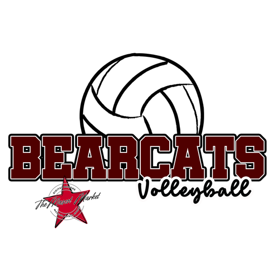Bearcats Varsity Volleyball Design-Maroon