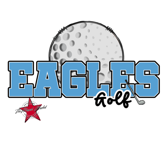 Eagles Varsity Golf Design-Carolina Blue