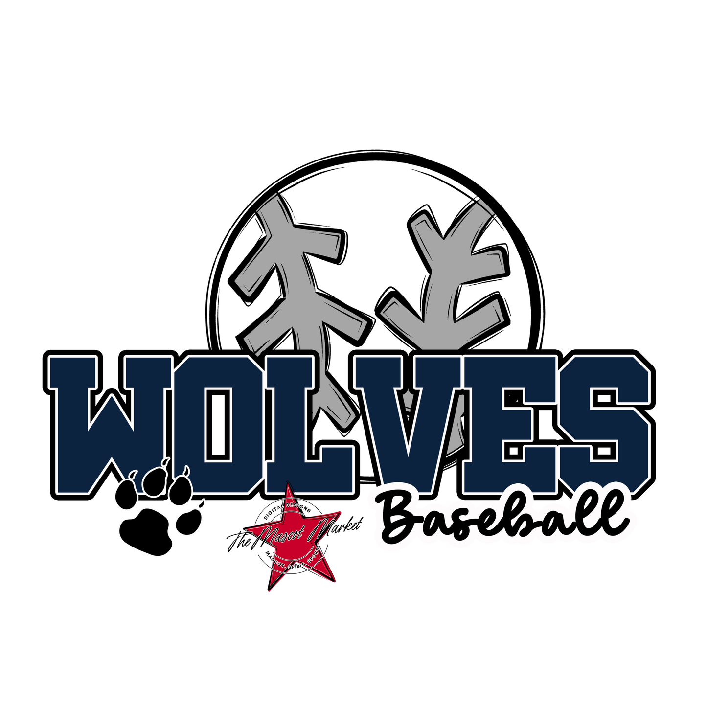Wolves Varsity Baseball-Navy