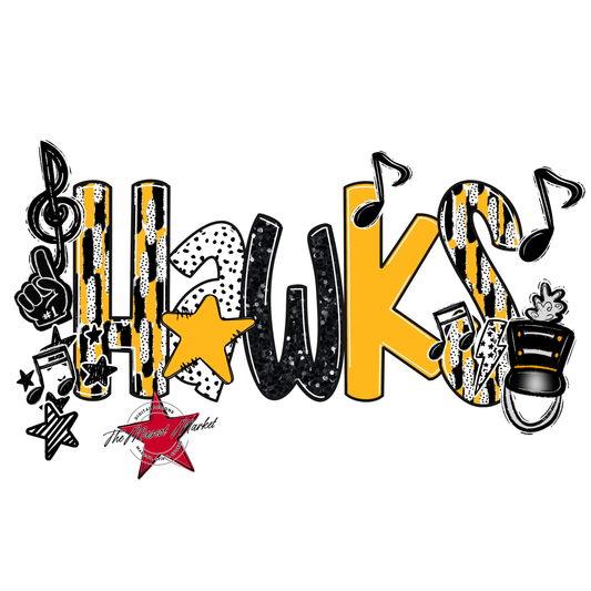 Hawks Band Scrape-Yellow