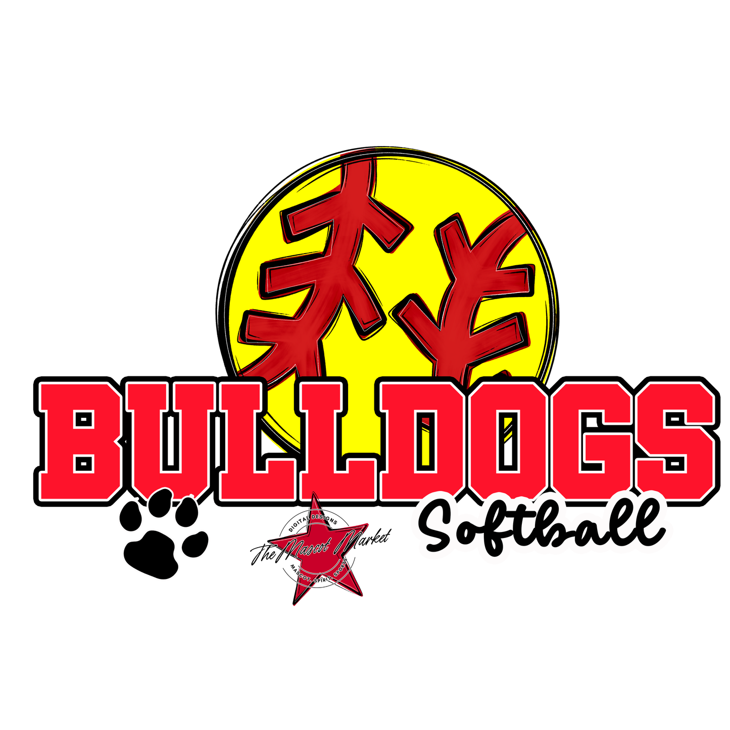 Bulldogs Varsity Softball-Bright Red