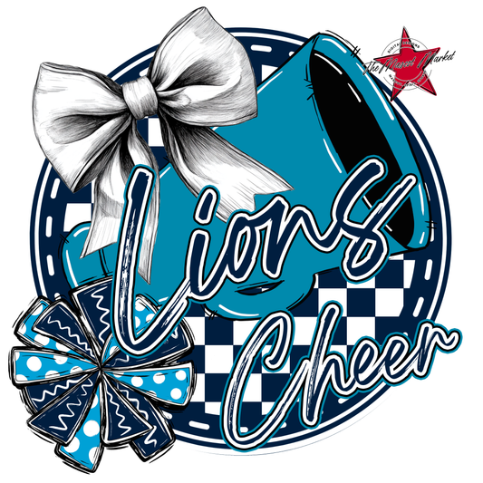Lions Circle Cheer Design-Navy-Carolina Blue