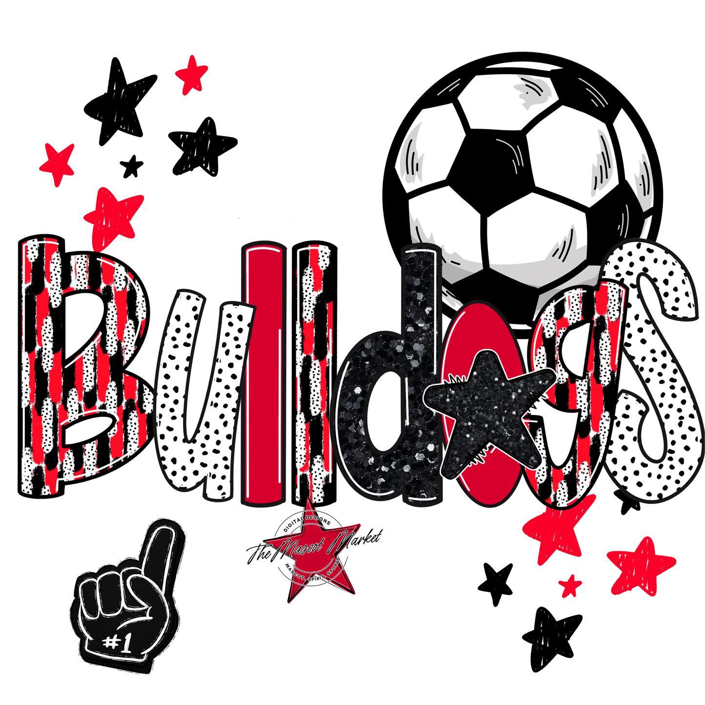 Bulldogs Soccer Scrape-Red