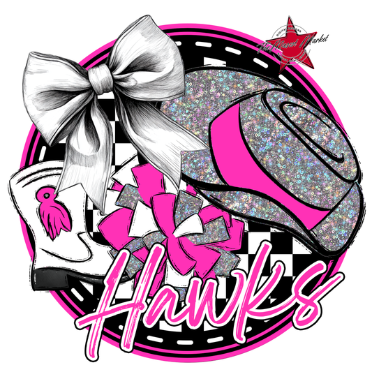Hawks Circle Drillteam Design-Pink