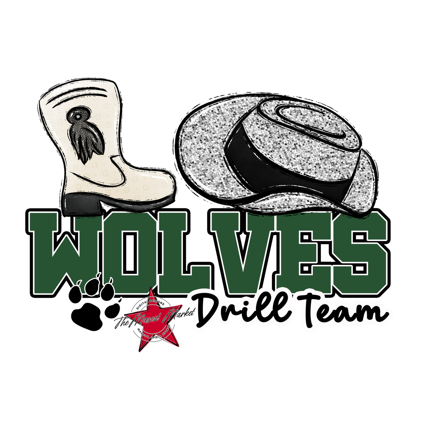 Wolves Varsity Drillteam-Green