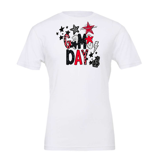 Game Day Scrape Design-Bright Red