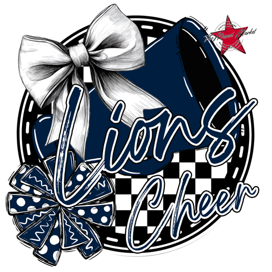 Lions Circle Cheer Design-Navy