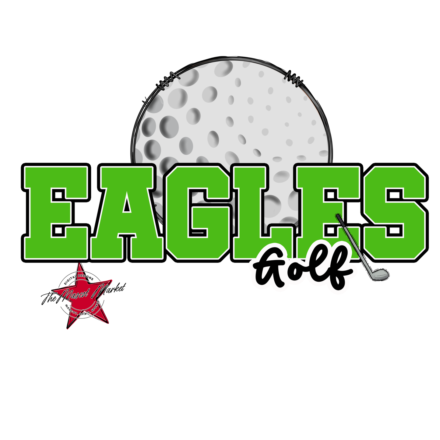 Eagles Varsity Golf Design-Bright Green