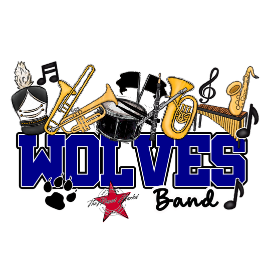 Wolves Varsity Band-Blue