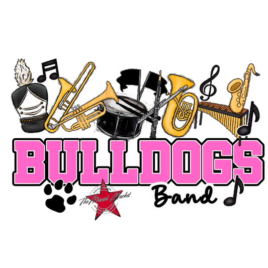 Bulldogs Varsity Band-Baby Pink