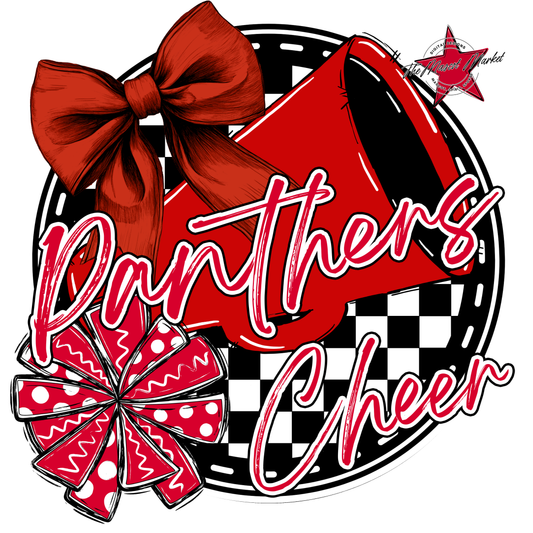 Panthers Circle Cheer Design-Red