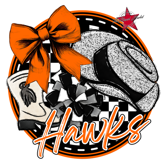 Hawks Circle Drillteam Design-Orange