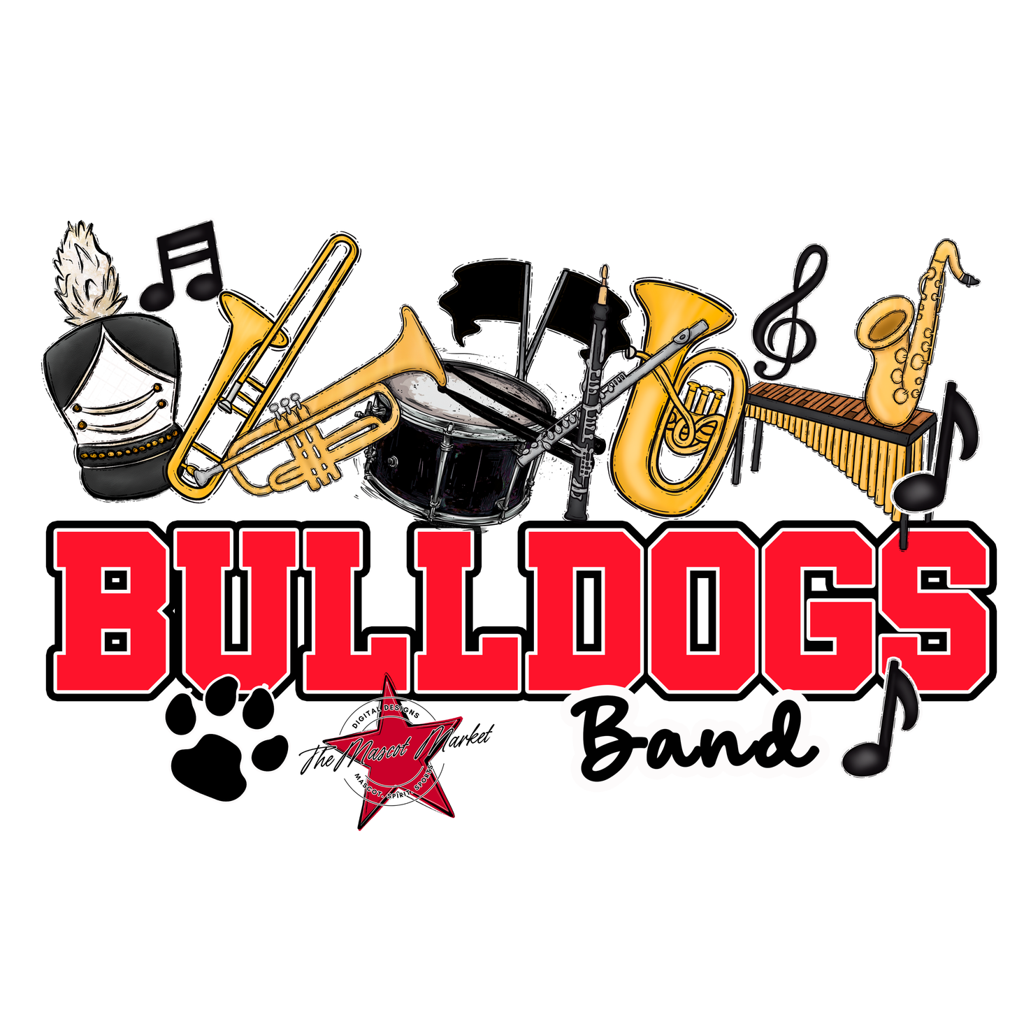 Bulldogs Varsity Band-Bright Red